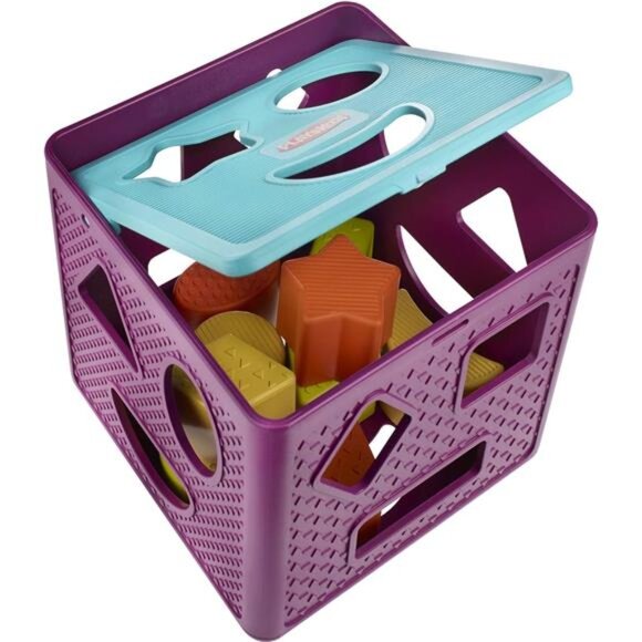 Form Fitter Shape Sorter Matching Activity Cube Toy with 9 Shapes for Toddlers - Picture 4 of 8